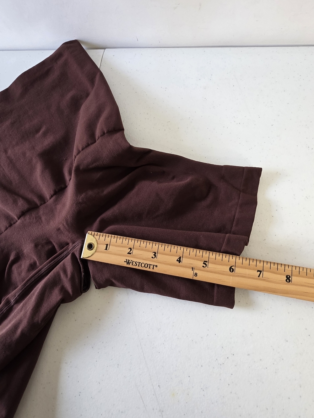 Yitty Ultra High Waist Booty Lift Shorts Size XL/XXL Chocolate Brown Open Gusset - Picture 10 of 14